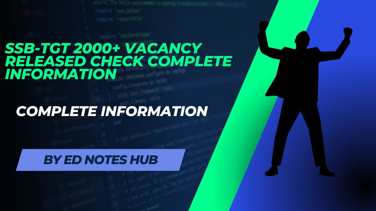 SSB-TGT 2000+ VACANCY RELEASED CHECK COMPLETE INFORMATION