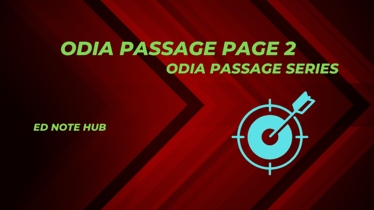 ODIA PASSAGE SERIES PAGE 2 MUST FOR 2024 ENTRANCE