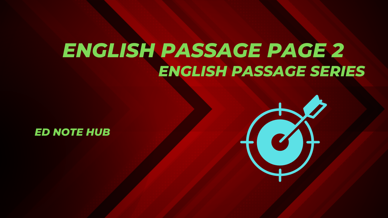 ENGLISH PASSAGE BEST OF BEST 2024 PART2 Ed Note Hub